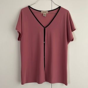 Pink/black blouse